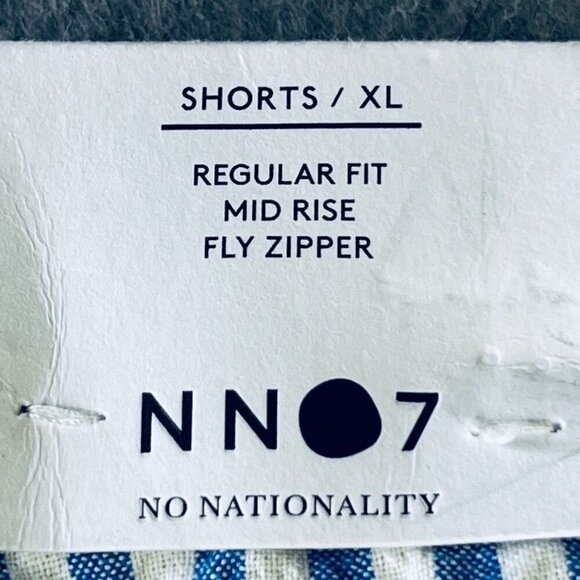 NN. 07 Gregor Drawstring Shorts Size XL Blue Stripe Elastic Waist Pockets New - Picture 10 of 12